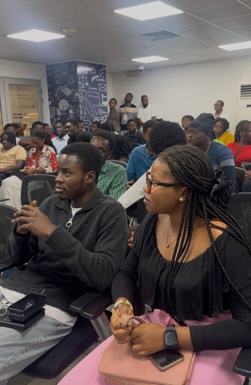 Members at the TAN financial literacy talk at Stanbic bank incubator